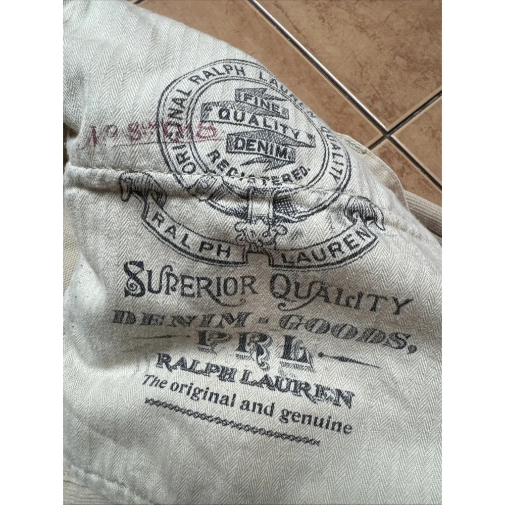 Polo Ralph Lauren Corduroy Pants Men Sz 40‎ x 33 Beige Button Fly Vintage Cords